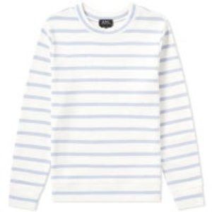 A.P.C. TEBOW STRIPE CREW SWEATER